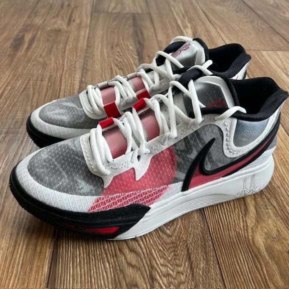 Nike Air Zoom Kyrie 8 White University Red Black Men's 9.5 Women 11 DJ6017-100 - Picture 2 of 10